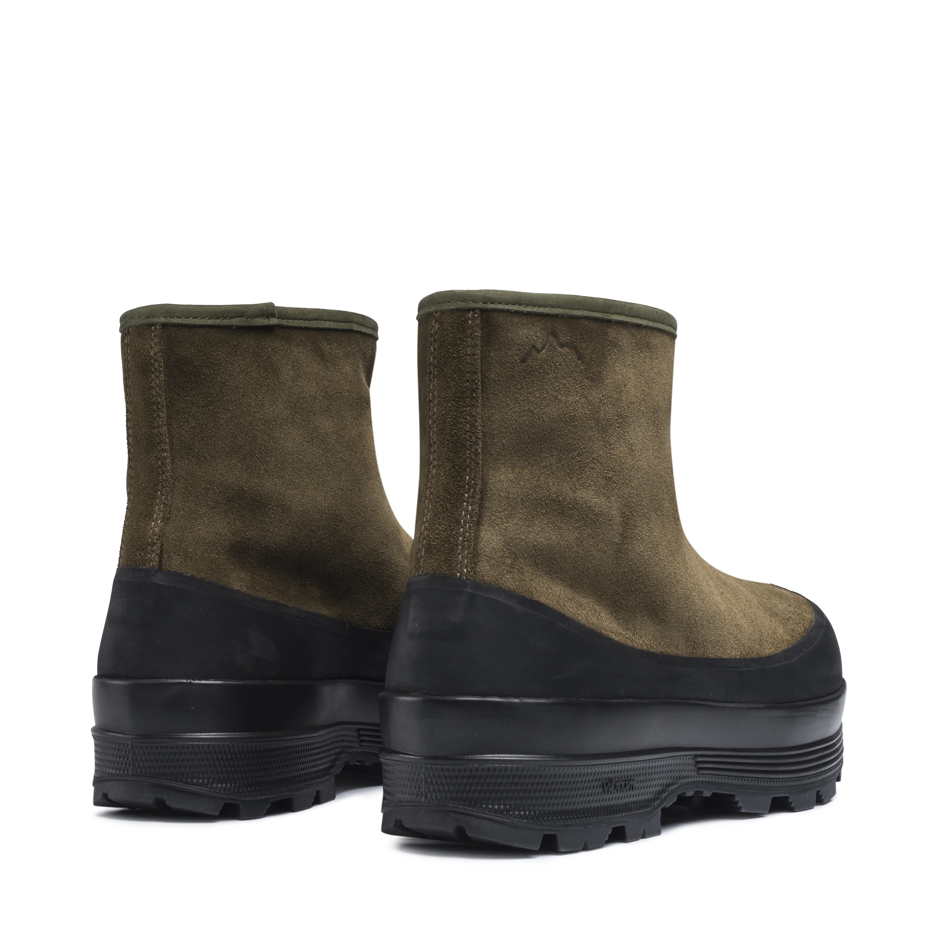 Badia Shearling Capers Green Suede W - Image 3