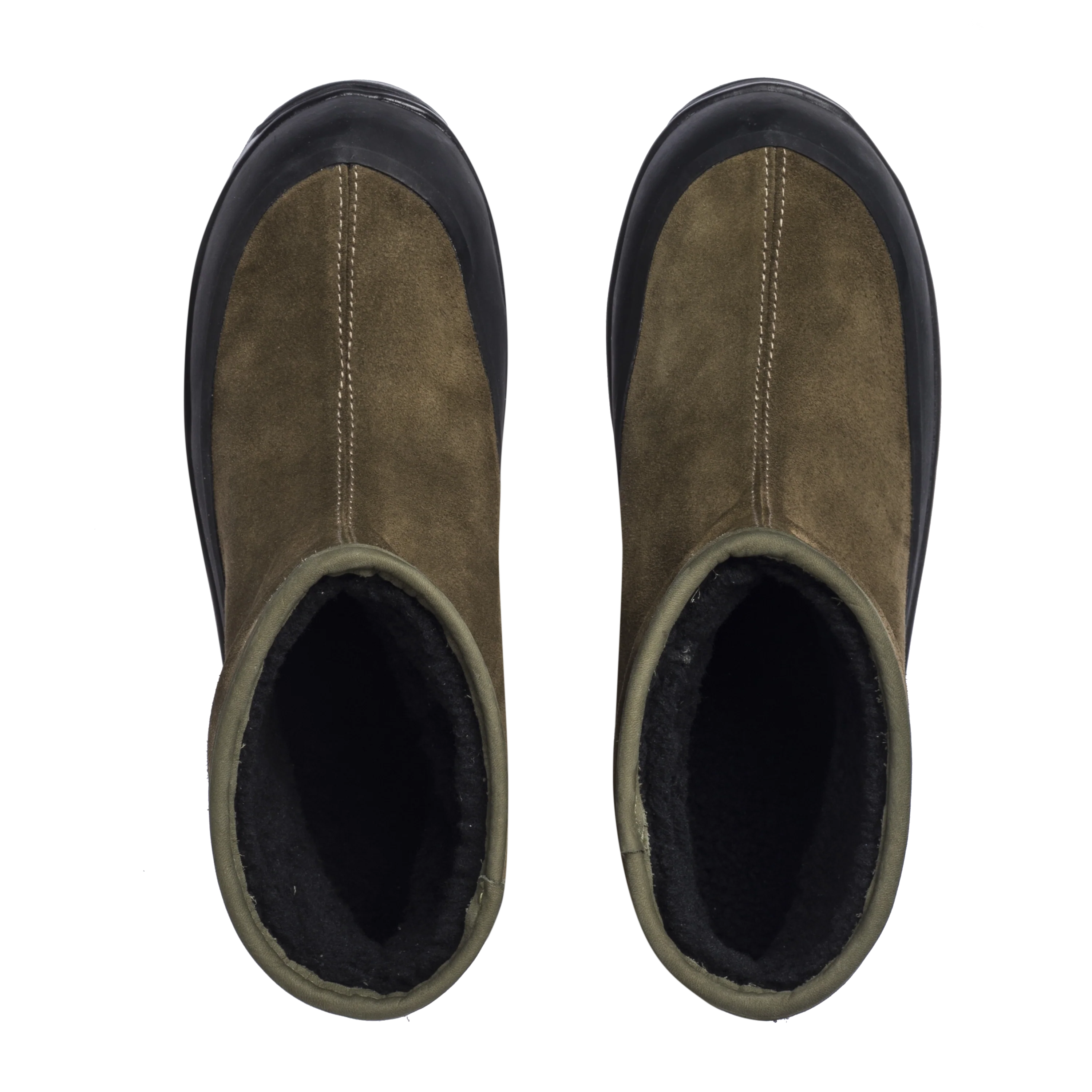 Badia Shearling Capers Green Suede W - Image 4